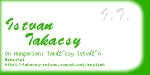 istvan takacsy business card